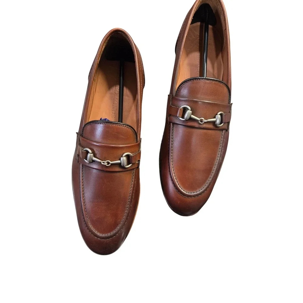 Allen Edmonds Verona II Bit Loafers Walnut Brown Leather Mens Dress Shoes